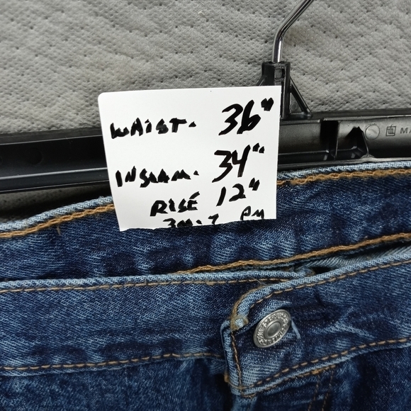 Levi's 501xx men's button fly blue jeans sz 36x34. 300 7pm - Picture 8 of 8